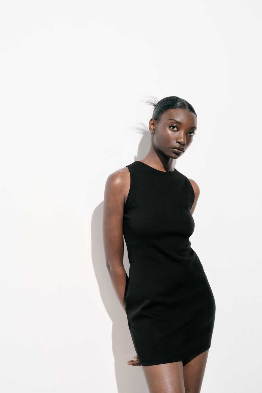 FITTED SHORT DRESS - Black | ZARA Turkey