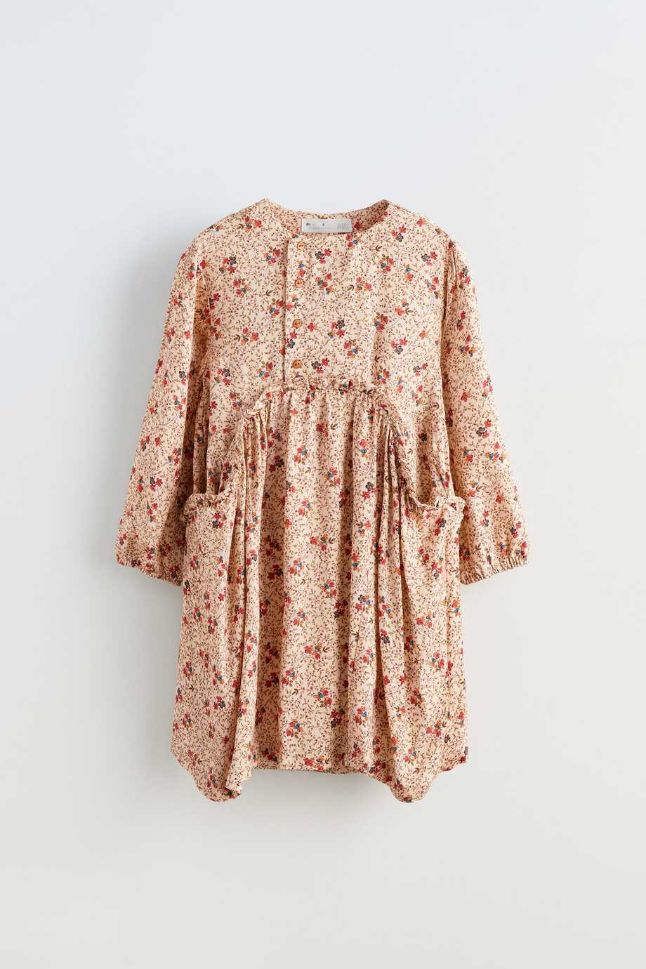 FLORAL PRINT DRESS - Light beige | ZARA Turkey