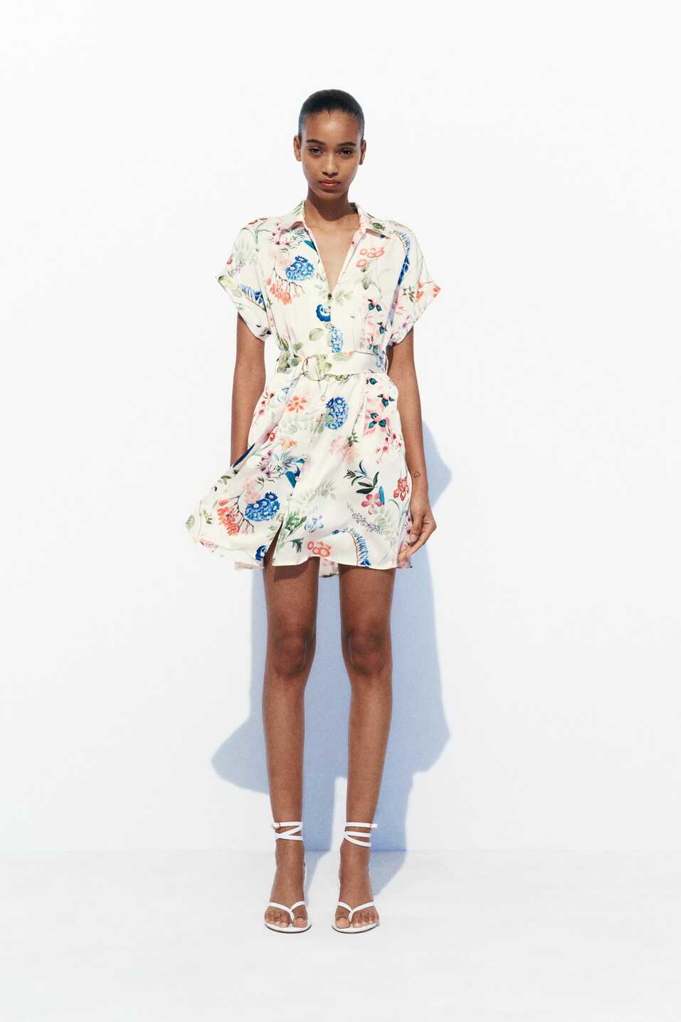 FLORAL PRINT SATIN DRESS - Multicoloured | ZARA Turkey