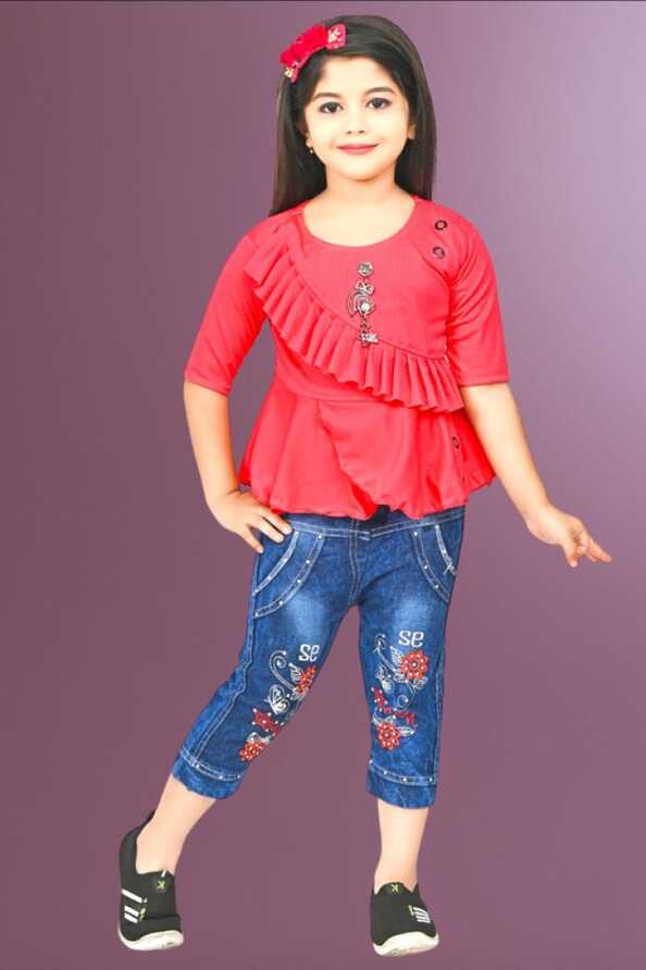 FMSE Girls Casual Top Jeans Price in India - Buy FMSE Girls Casual ...