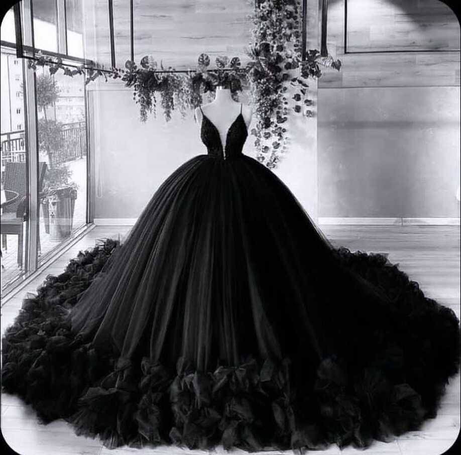 Fabulous &amp; Attractive Black Wedding Gown Collection 2022