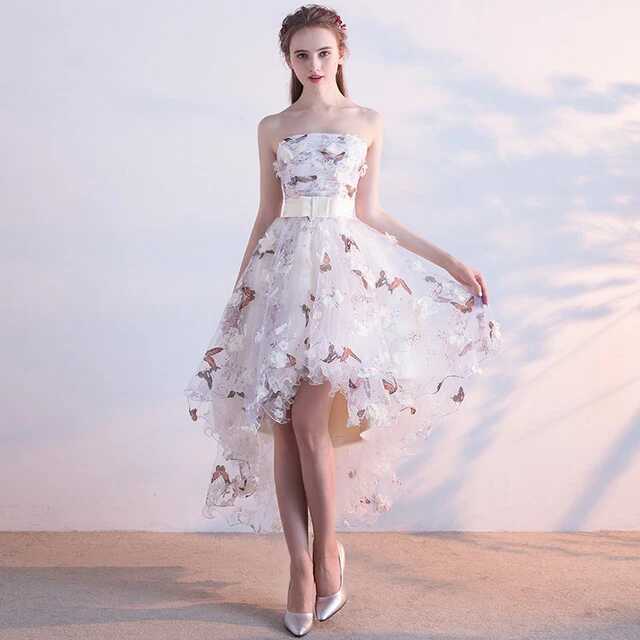 Fairy Short Evening Dress Hot Sale floral printing chiffon Party ...