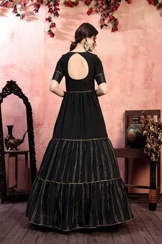 Fancy Party Wear Semi Stitched Long Gown at Rs 1365 | Georgette ...