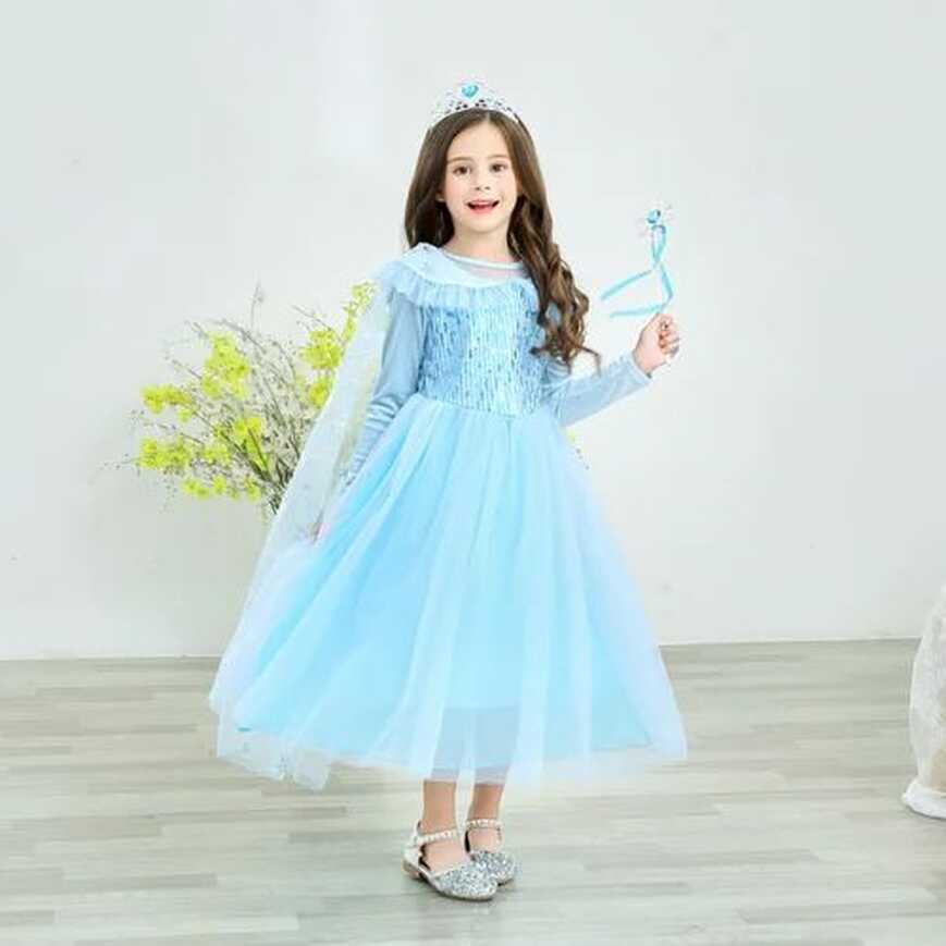 Fancydresswale Elsa Frozen Princess Pageant Full Sleeve Birthday ...