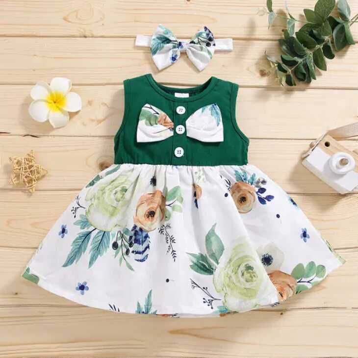 Fashion Children Clothes Summer Cotton Baby Girl Dresses ...