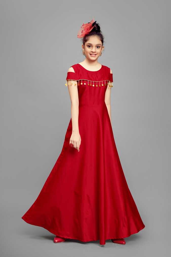 Fashion Dream Indi Girls Maxi/Full Length Festive/Wedding Dress ...