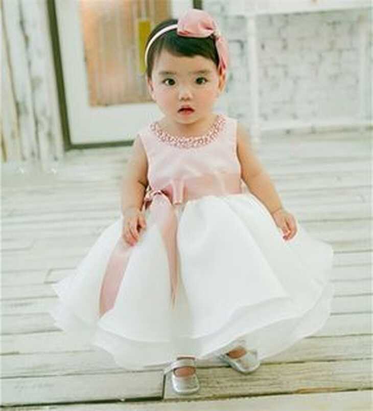 Fashion Summer Style Baby Girl Wedding Dress Toddler Kids Girl ...