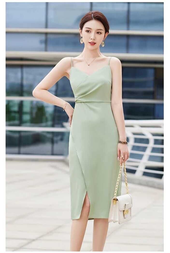 Fashion Women Summer Dresses Knee Length Sleeveless Female Party ...