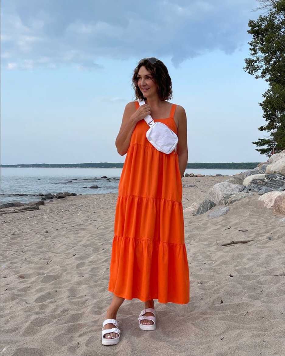 Favorite orange dress for summer