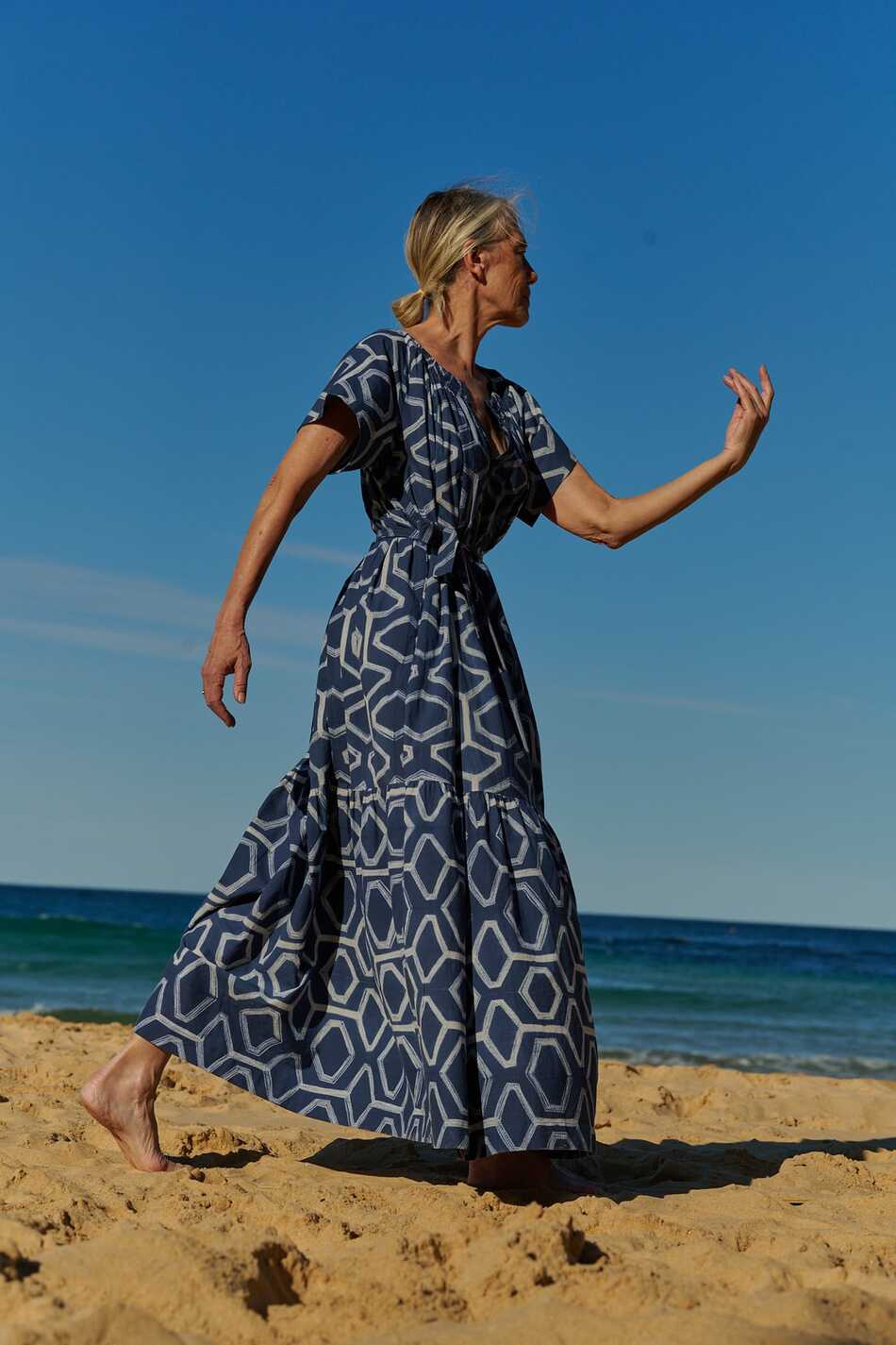 Feeling Blue Cotton Shibori Dress Maxi – Brigid McLaughlin