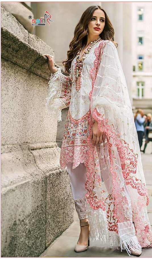 Fepic C-1029 Salwar Kameez Pakistani Style Dress in Pink &amp; White ...