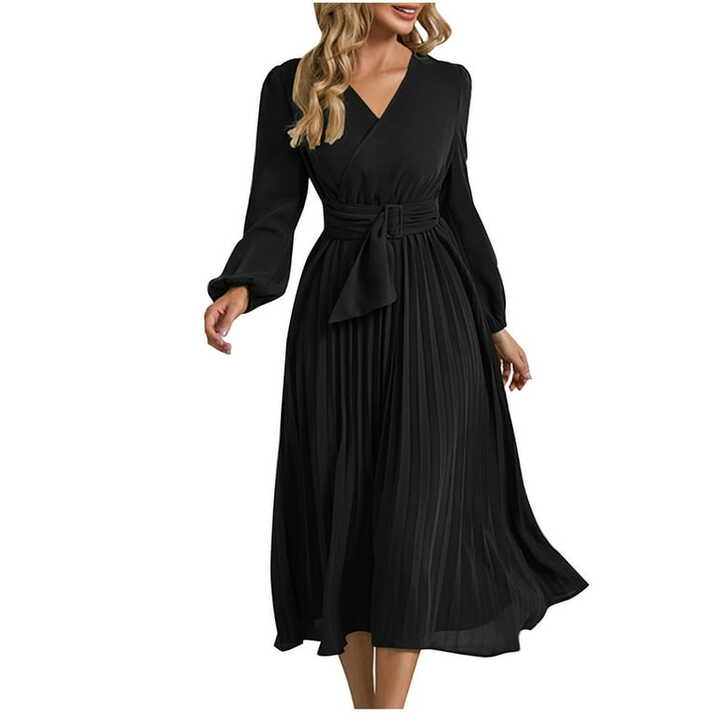 Finelylove Black Dress For Funeral Beach Dresses A-line Long Long ...