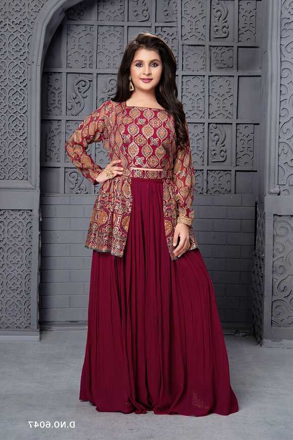 Floral Finesse: Maroon Printed Crop Top, Palazzo Pant Set Ensemble ...