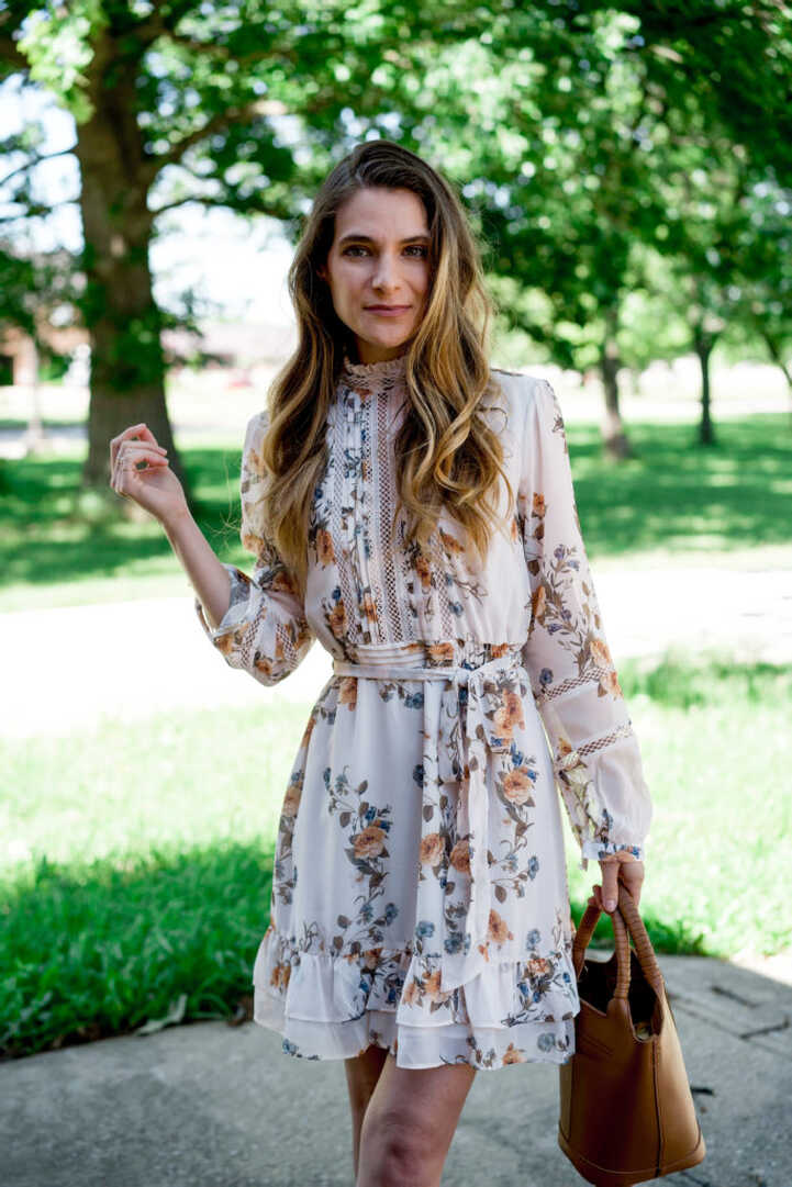 Floral Long Sleeve Dress Perfect For Summer - Cassie Brady