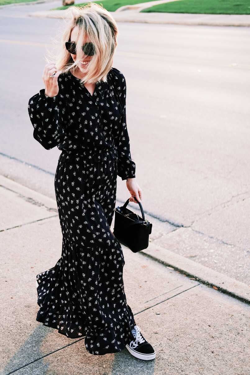 Floral Maxi + Sneakers