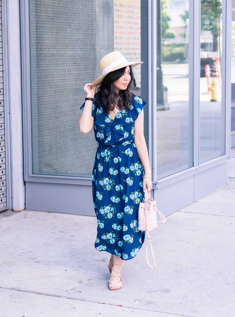 Floral Midi Dress | Just A Tina Bit