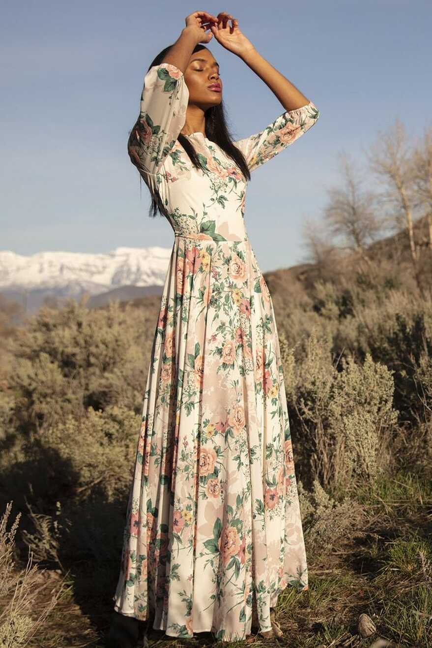 Floral Print Dress | Printed Silk Dresses | YUMI KIM