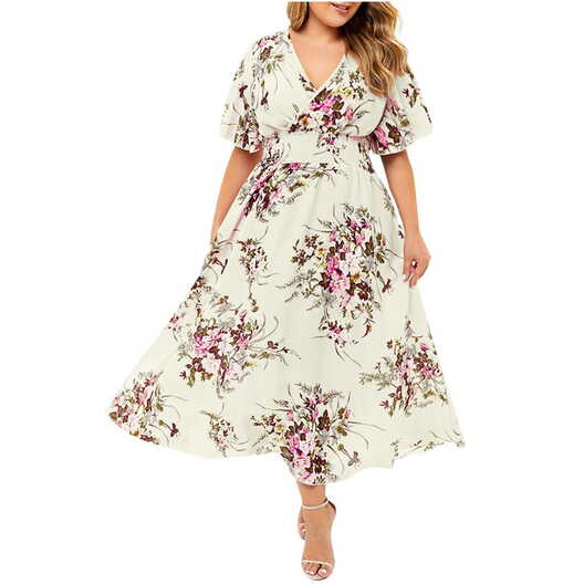 Floral Printed Casual Flowy Maxi Dress for Women - Ghana | Ubuy