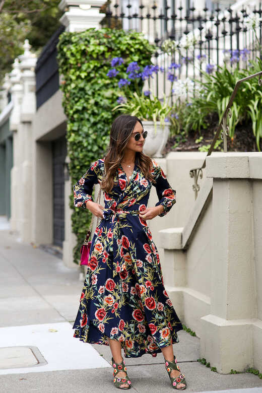 Floral Wrap Dress