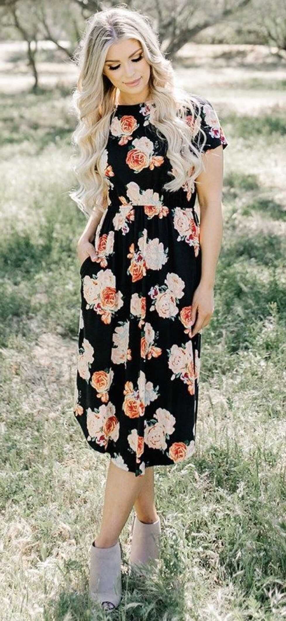 Floral below the knee dress. Stitch Fix Spring/summer 2017 ...