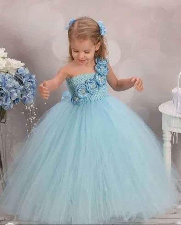 Flower Girl BlueTutu Dress For Birthday Party at Rs 2600/piece ...