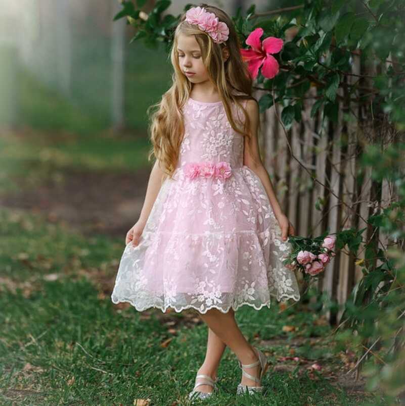 Flower Girl Dress,pink Girls Dress ,girls Lace Dress,easter Dress ...