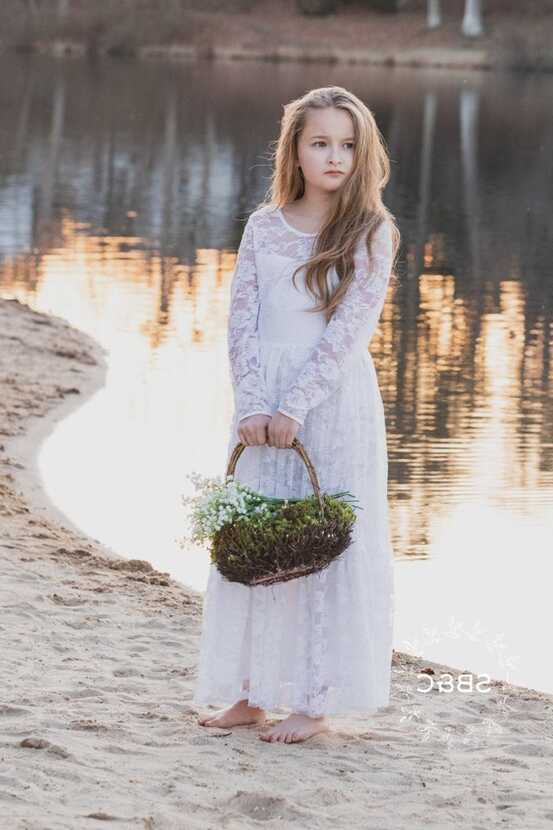 Flower Girl Dresses-rustic Flower Girl Dress-white Vintage Girl ...