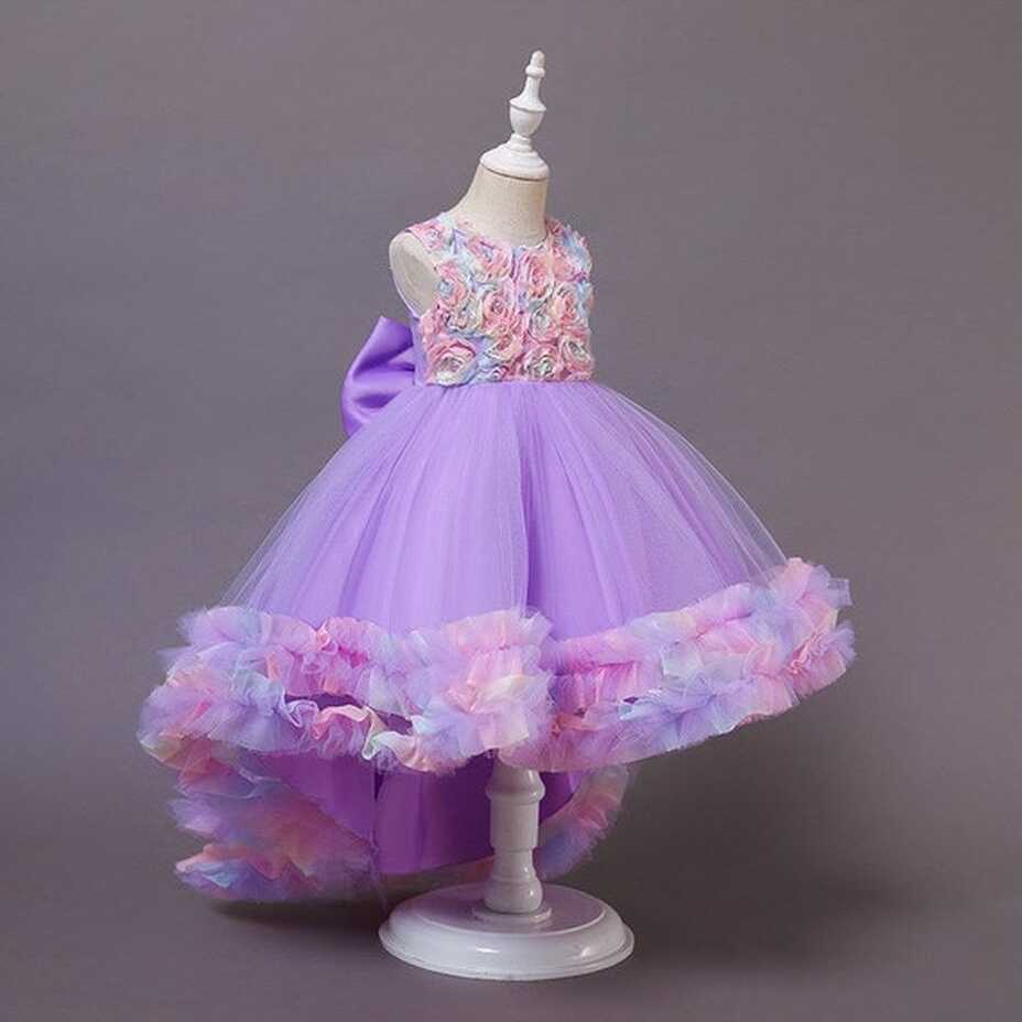 Flower Girl Purple Dressbirthday Girl Dressfor Girls Wedding Tutu ...