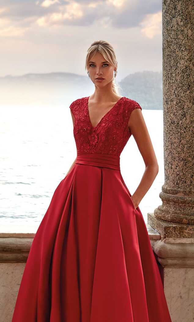 Formal Dress: 27278. Long, V-Neck, Medium Fullness | Alyce Paris