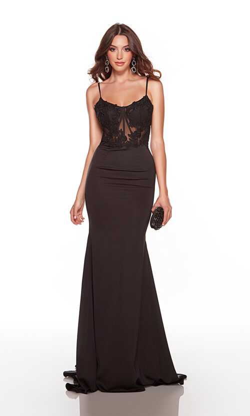 Formal Dress: 61456. Long, Sweetheart Neckline, Fit N Flare ...