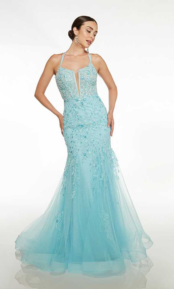 Formal Dress: 61640. Long, Plunging Neckline, Mermaid | Alyce Paris