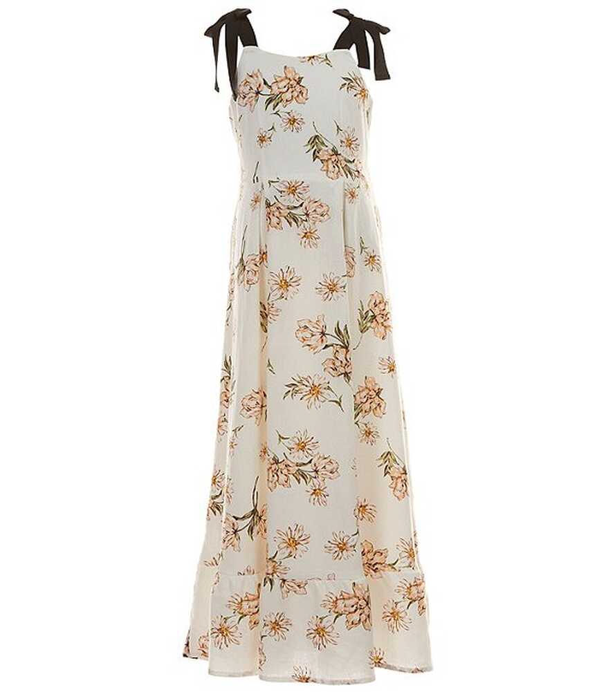 GB Big Girls 7-16 Floral Ribbon Maxi Dress | Dillard&#39;s