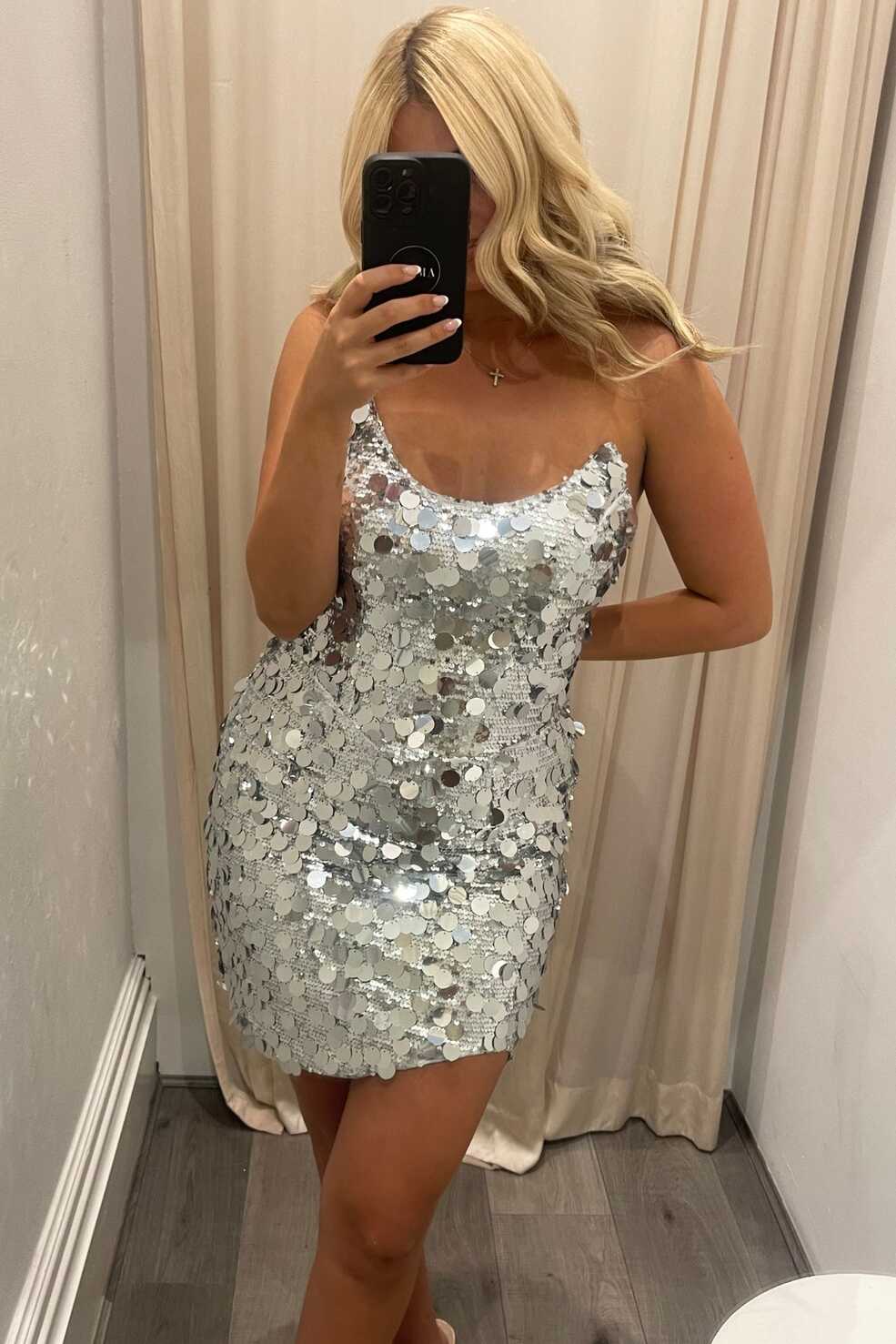 Galaxy Sequin Dress - Silver – Derma Department Pty Ltd