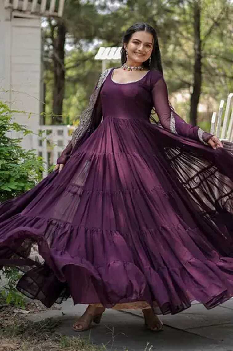 Georgette Gowns - Shop Georgette Gown Dress Designs Online