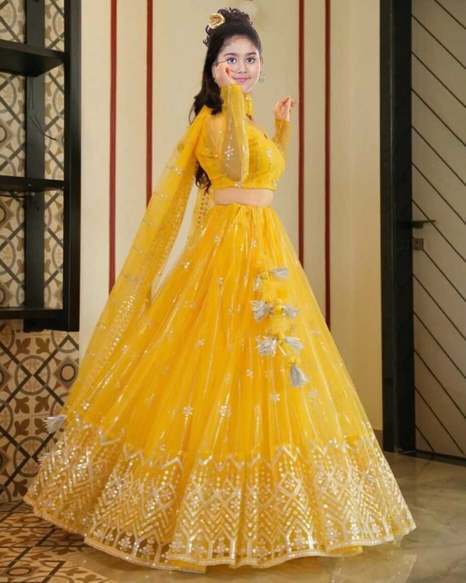 Gheludi Girls Lehenga Choli Party Wear Embroidered Lehenga, Choli ...