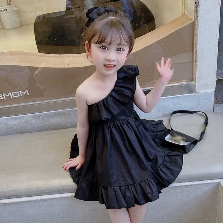 Girl Dress Off Shoulder Princess Baby Dresses Classic Black ...