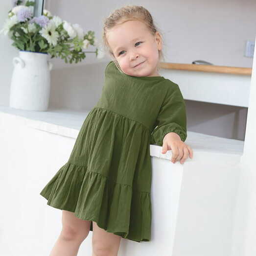 Girl Dresses 6 Months Toddler Kids Baby Girl Dress Linen Long ...