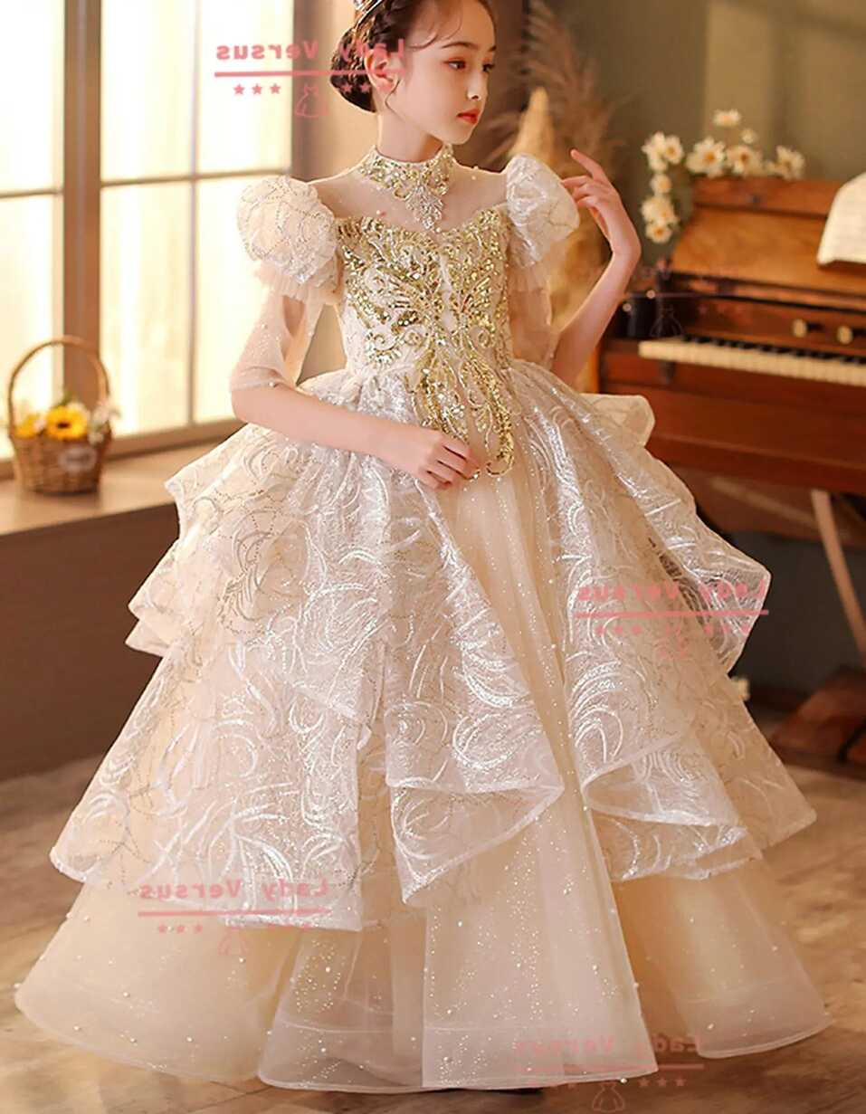 Girls 2- 12 Birthday Dress / Princess Gown/Sequence toddler ...