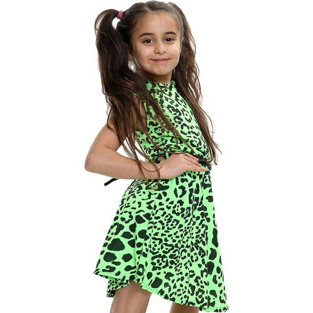 Girls 5-13 Neon Leopard Print Skater Dress - Perfect for Parties ...