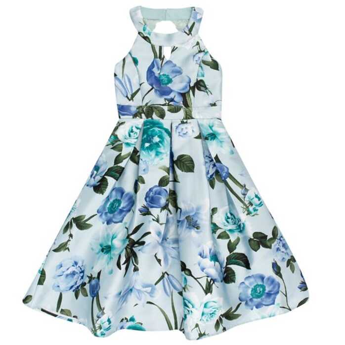 Girls 7-16 Speechless Floral High Low with Open Back Dress