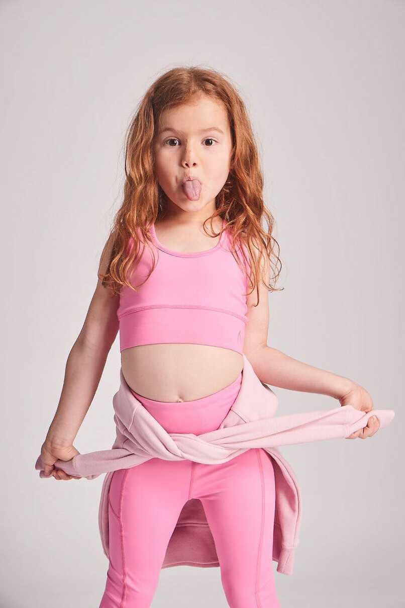 Girls Candy Pink Crop Top