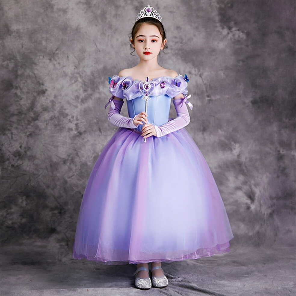 Girls Cinderella Princess Dress Costume Toddler Ball Gown ...