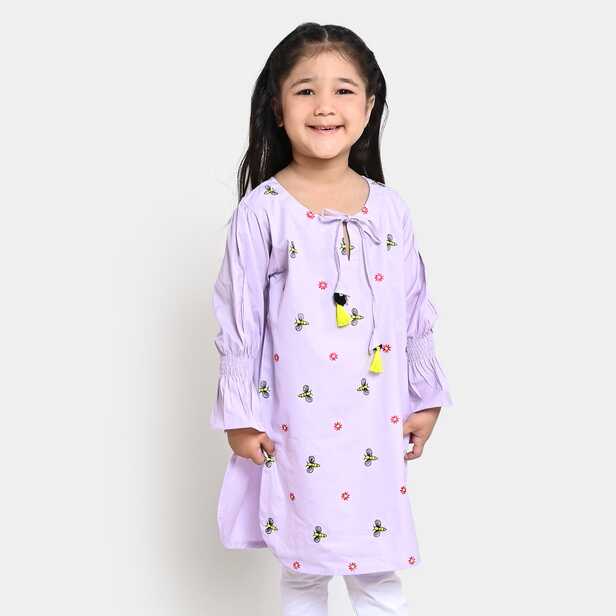 Girls Cotton Embroidered Kurti Honey Bee - Lylac Price in Pakistan ...