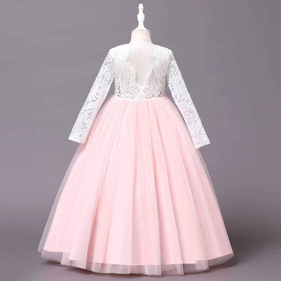 Girls Dresses Party Wear Pink &amp; White Gown | Shop Now