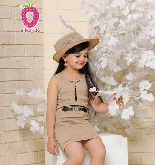 Girls Fawn Party Wear Dress with Hat at Rs 750/piece | Children ...