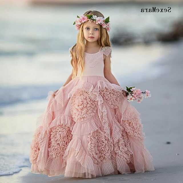 Girls Flower Girl Dresses Beach Wedding | Wedding Wear Dress Girls ...