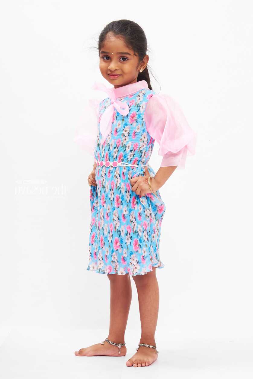 Girls Lightweight Summer Cotton Dresses | Sheer Organza Sleeve ...