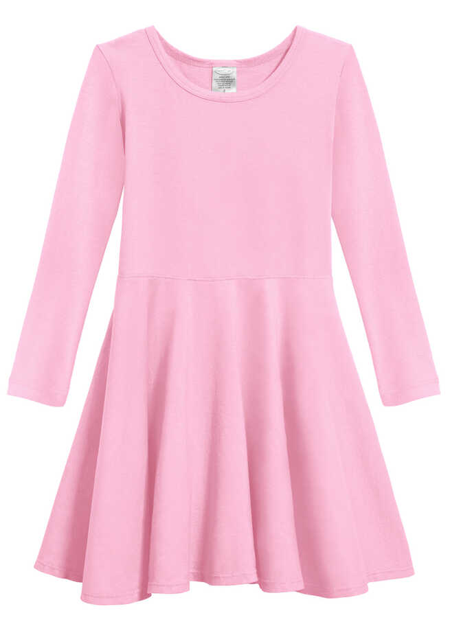 Girls Long Sleeve Cotton Jersey Dress - City Threads USA