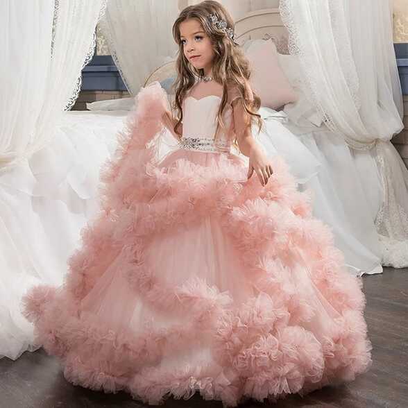 Girls Princess Dress For Kids Girl Evening Long Dresses For ...