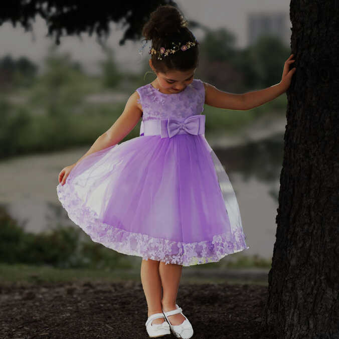 Girls Purple Dress | Lavender Fairy Tale Princess Dress – Sara Dresses